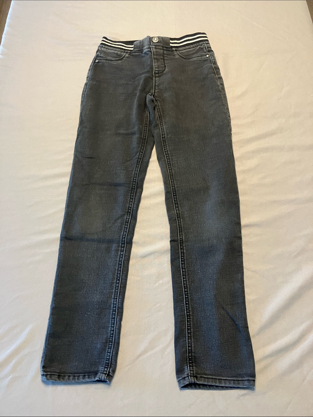 Jordache Black Kids Stretch Jeans with Striped Elastic Waistband